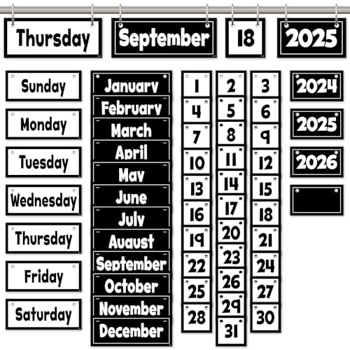 Calendrier à rabat noir et blanc pour ne plus jamais oublier la date