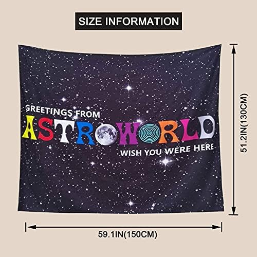 Astro Starry sky Tapestry, Moon and Star Tapestry,Wish You Were Here Tapestry3D Boutique Art Tapestry Wall Hanging Black & White Tapestry Home Decorations for Bedroom Living Room College Dorm