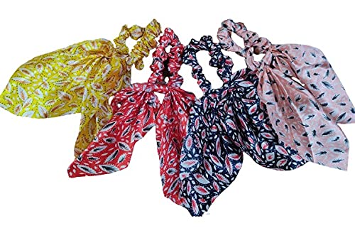 Creation's Elastic Printed Hair Ties Scarfs (5 pcs)