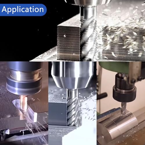 Image of 3 /8 inch Solid Carbide Roughing End Mill 4 Flute Square Endmill CNC Milling Bits with AlTiN Coated for Alloy Steels /Hardened Steels