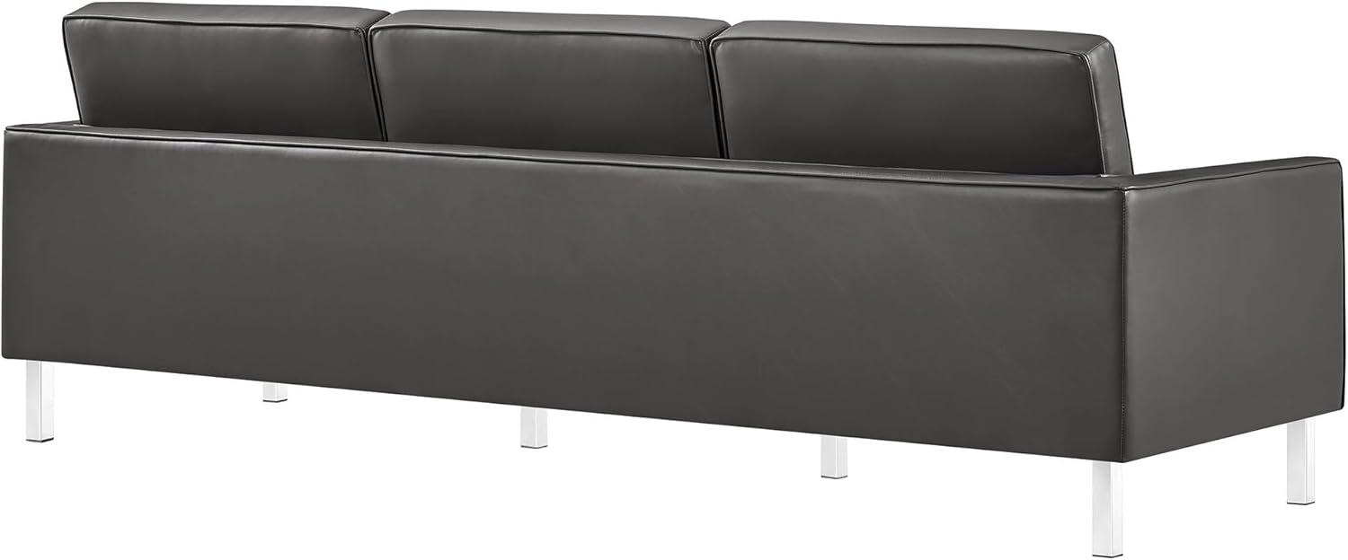 Modway Loft Sofa, Ottoman, Silver Gray