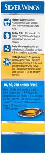 Miniatura 4 de Natural Path Silver Wings Plata coloidal 500PPM 1 onza líquida soporte inmunológico líquido marrón ámbar