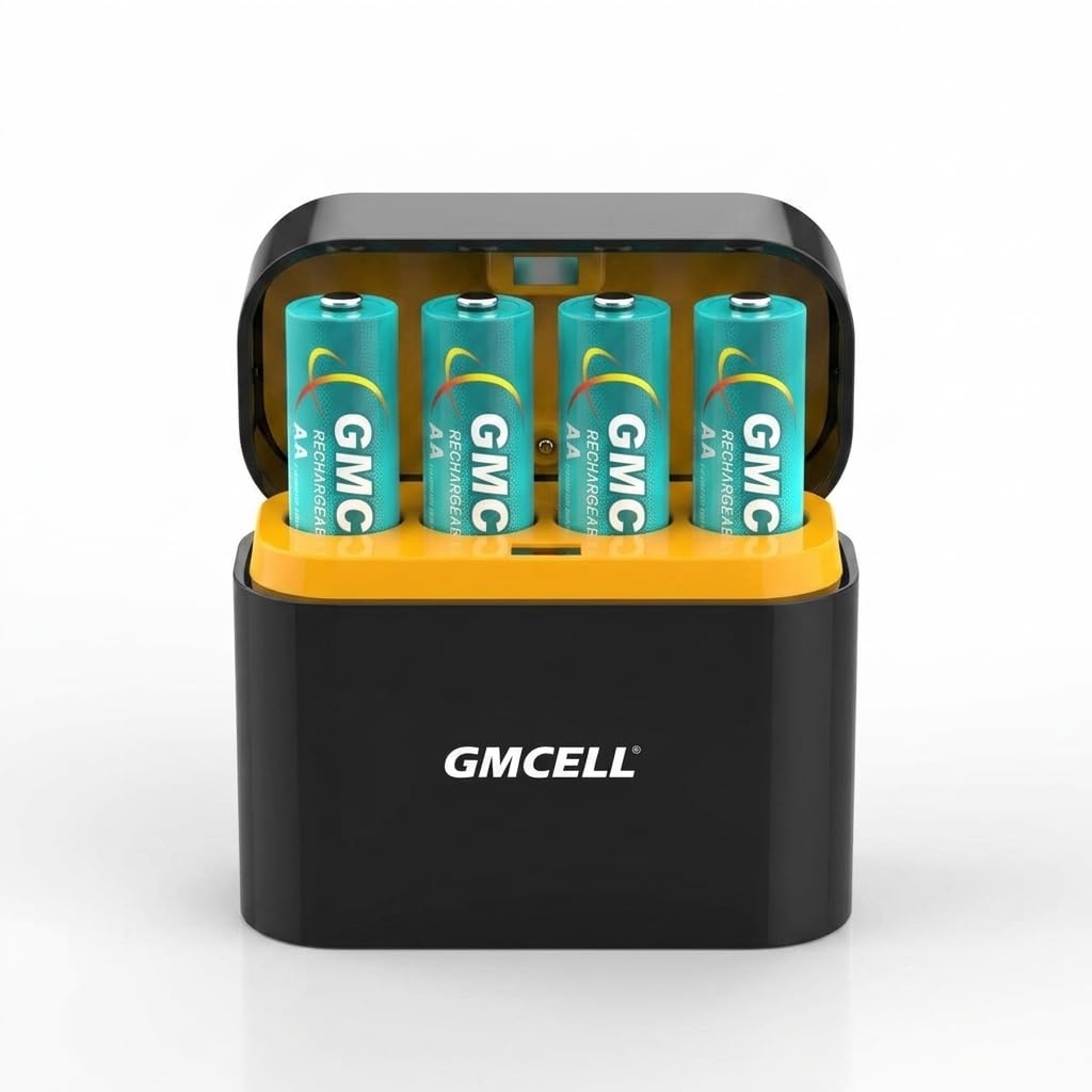 GMCELL® AA Rechargeable Batteries 2500mAh (8-Pack) + Wireless Fast Charger Kit — 30-Min Rapid Charge, 1500+ Cycles, 10-Year Life, 1.5V Lithium, OEM, 1-Year Warranty | OEM 2026-image-40