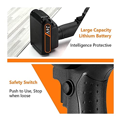 ROSG 4-Zoll-Elektrokettensäge, kleine tragbare 24-V-Kettensäge für den Haushalt mit wiederaufladbarem Akku, Einhand… – Bild 6