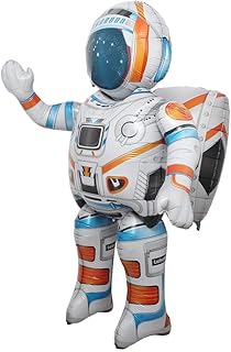 4D Standing Giant size Astronaut Party Balloons UFO Helium Aluminum Balloon Outer Space Theme Birthday Party Decor Kids Boys Toys Party Supplies (4D Giant Astronaut)