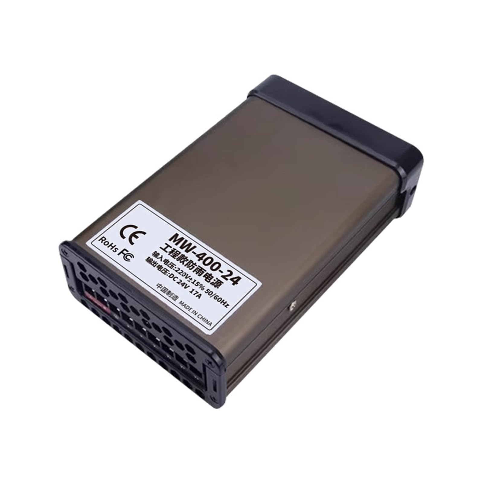 NXUTKBNK Rainproof Switching Power Supply MW-400-12V33A Engineering Outdoor Sign Advertising Light 24v(MW-400-24 (24V17A))
