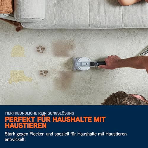 Vax SpotWash Reinigungslösung für Polster-und Teppichreinigung, Teppich-und Polstershampoo, Tierfreundlicher Fleckenentferner mit geruchsneutralisierender Formel für Sofas, Teppiche – Rose Burst, 1L