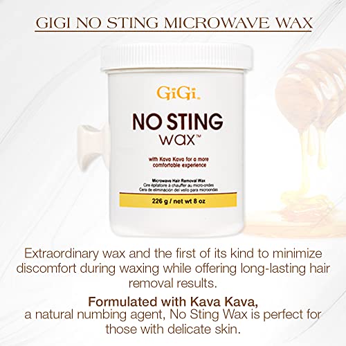 Image of GiGi No Sting Wax with Kava Kava - Microwave Hair Removal Wax, 8 Ounces