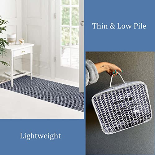 Lahome Boho Kitchen Runner, 2X6 Laundry Room Rug Lightweight Runners For Hallways Washable Runner Rug With Tassels, Farmhouse Cotton Blue Throw Rug Non-Shedding Carpet Runner For Entryway Bathroom #TOP3