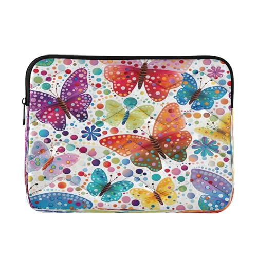 Funda portátil 13-14 pulgadas impermeable diseño mariposas