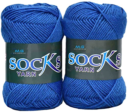 Image of M.G ENTERPRISE Premium Socks high Strength Nylon Yarn Suitable for Socks, Accessories, and Home Decor. 400 gm Froji, Suitable for Both Crocheting & Knitting. DILB