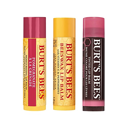 Burt’s Bees Gift Set For Women, Beeswax Lip Balm, Pomegranate Lip Balm