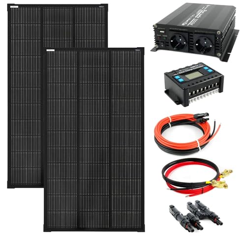 SOLARTRONICS Komplettset 2x 120 Watt Solarmodul 1070x580x40, NM 1000W Wandler Laderegler Photovoltaik Inselanlage SOLARTRONICS Komplettset 2x 120 Watt Solarmodul 1070x580x40, NM 1000W Wandler Laderegler Photovoltaik Inselanlage