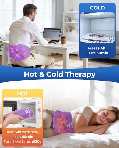 Image of KingPavonini Reusable Ice Pack for Back Pain Injury Instant Relief, Purple