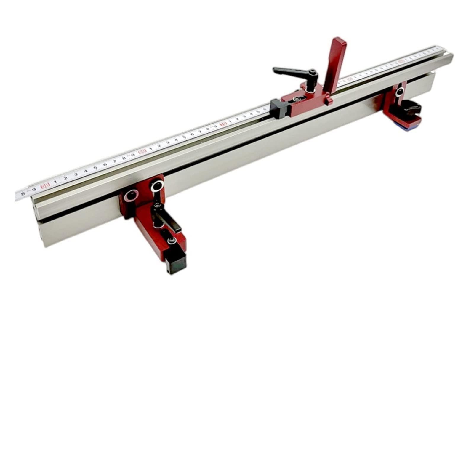Digital Micrometer, Aluminium Profile Fence Kit Woodworking T-Tracks Sliding Brackets with Connector and Track Stopper for Router/Saw Table(800mm Set)