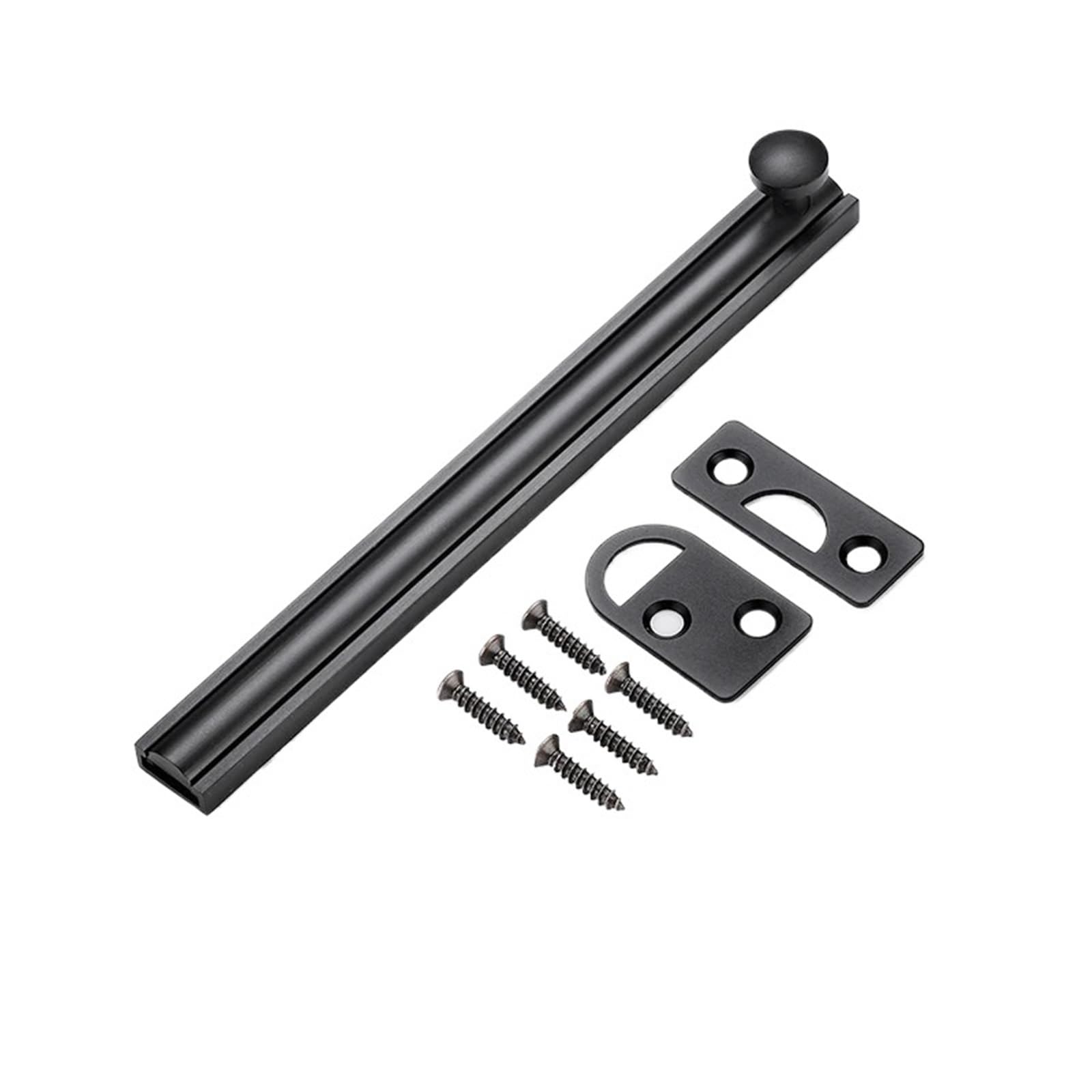 Gate Bolt 2/3/4/6/8inch All-Copper Bolts Latch Surface Mounted Door Lock Strong for Home Hardware Gate Safety Sliding Locks Bolt(6 inch Dumb Black)