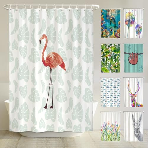 arteneur® - Cortina de Ducha 180x200 - Cortina de Baño Antimoho de Tela, Impermeable, Lavable y...