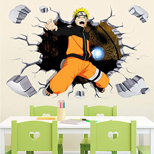 Naruto Stickers Muraux Fond D'écran Anime 3d60 * 90cm