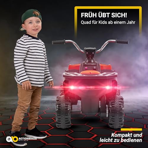 Actionbikes Motors Kinder Quad Elektro Bumblequad | Elektroauto - Kinderquad - Kinderauto elektrisch - Elektrofahrzeuge - Quad bis 3 km/h - Elektrofahrzeug - Elektro Auto für Kinder ab 1 Jahr (Rot) – Bild 8