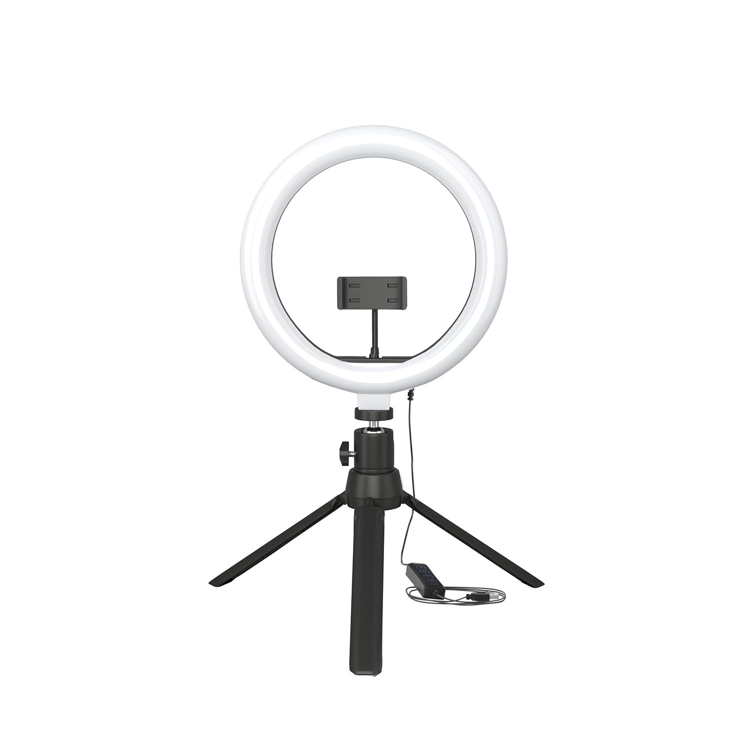 Amazon Basics 10-inch Ring Light with Tripod Stand | 3 Color Modes | 10 Brightness Settings | 360° Rotation | Suitable for Mobile Phones & Camera, YouTube, Photoshoot, Videography and More