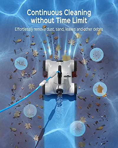 WYBOT Poolroboter, Automatischer Roboter-Poolreiniger mit leistungsstarker Reinigung, mit Zwei Antriebsmotoren, IPX8 wasserdicht(Weiß) – Bild 3