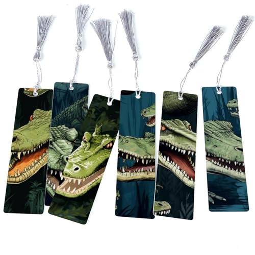 Marque-pages crocodile voyage : lot de 6 signets pour livre et carnet