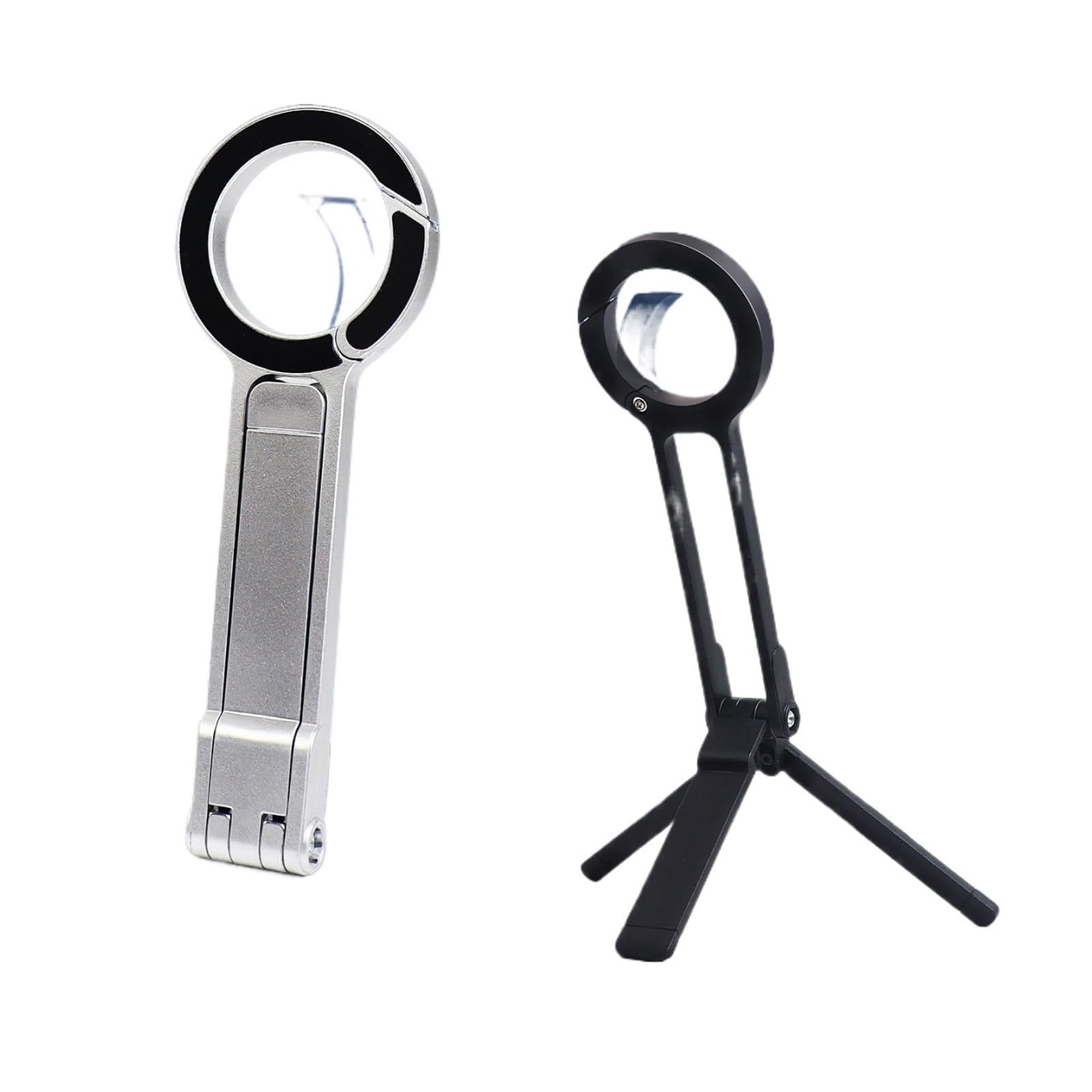 Supporto Magnetico For Telefono, Compatibile Con Smartphone Universali | Staffa multifunzione portatile con design sospeso a moschettone for escursioni e attività all'aperto(Silver)