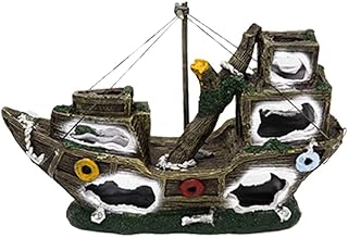 generic Peixe Água Doce Escondendo Abrigo Mesa Decorações Água Aquário Pirata Paisagismo Dormir Água Salgada Esconder Resina Decoração Caverna Artesanato Navio Sal E Para Mesa Galeão