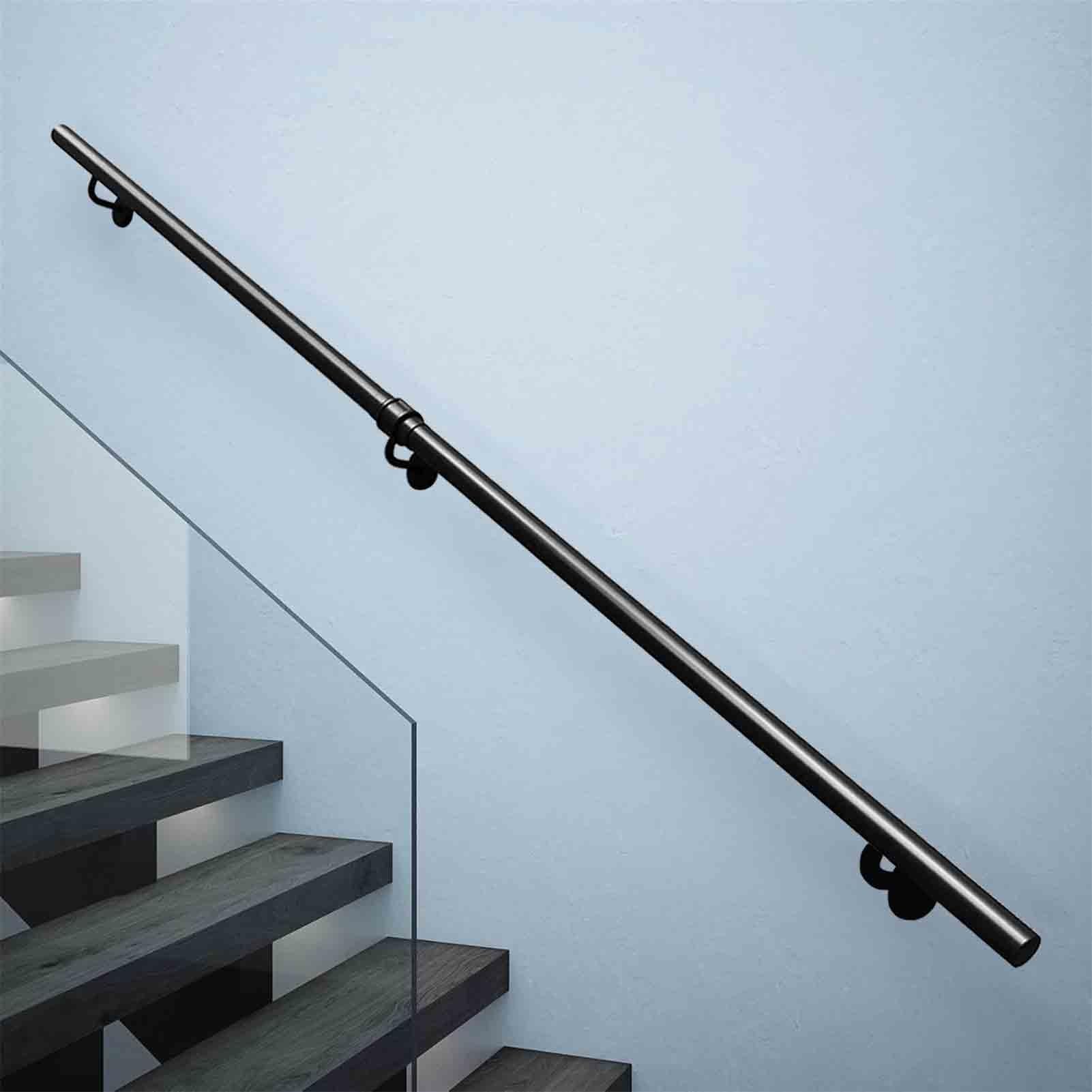 IrSafe - Tubo rotondo da parete con accessori, lunghezza 16 m, per interni ed esterni, 390 cm, colore: Nero