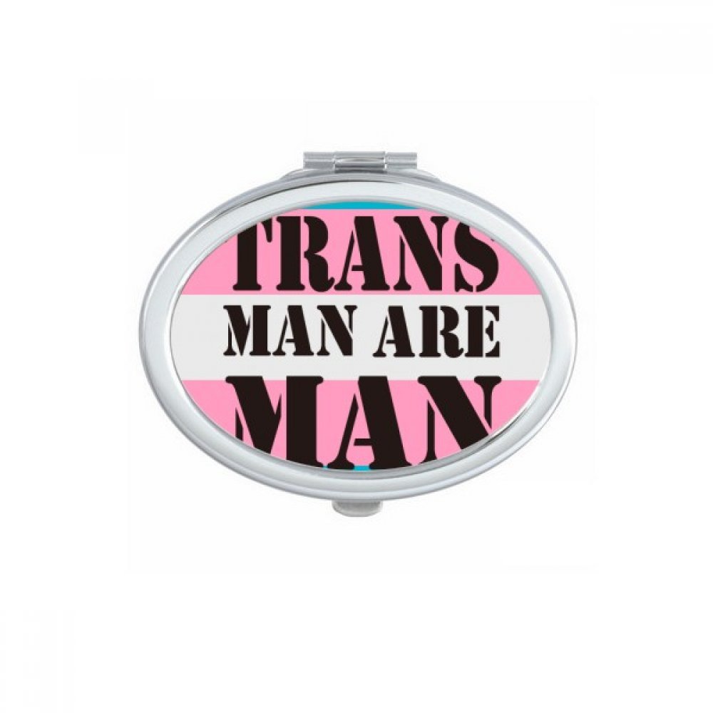 Miroir compact portable LGBT petit miroir maquillage mignon ovale multicolore