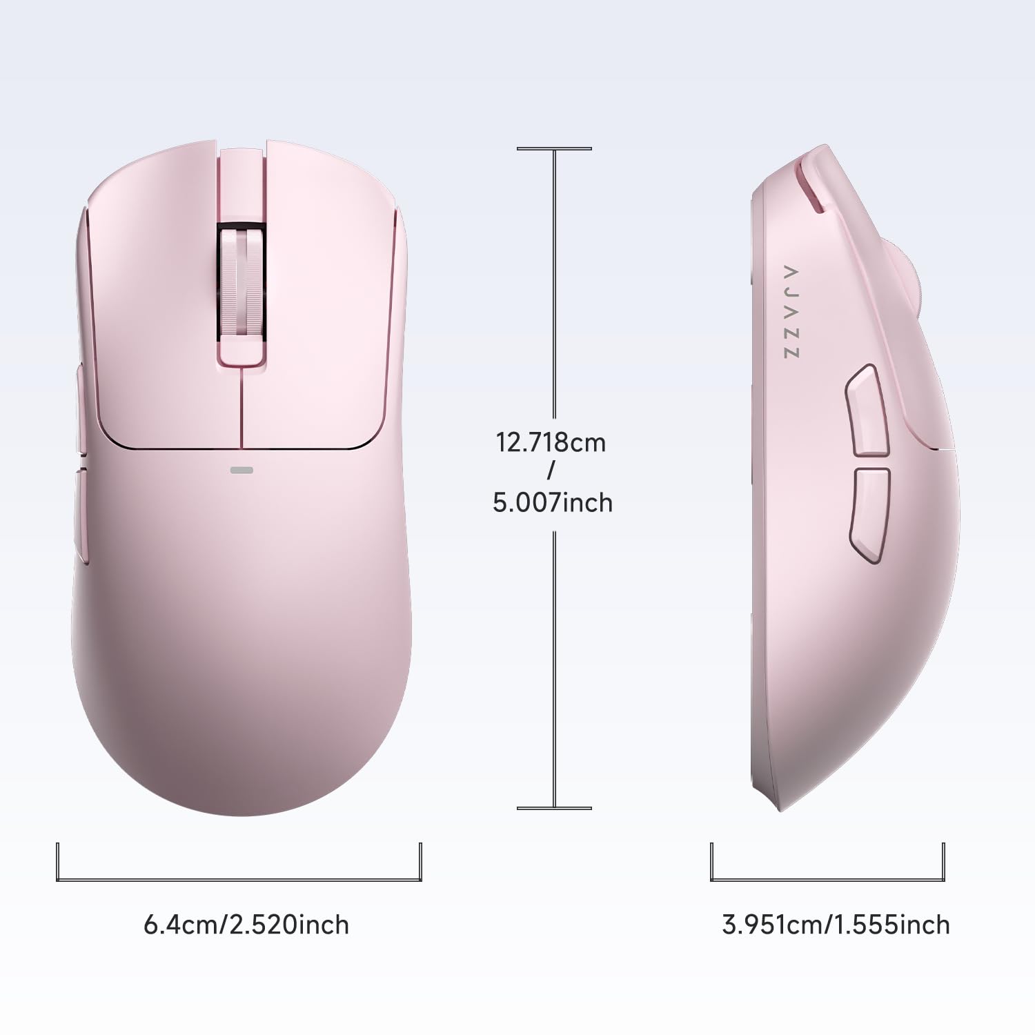 A.JAZZ AJ200P AI MASTER Wireless Gaming Mouse with Magnetic Charging Dock, PAW3955 Sensor, Up to 80000 DPI, NearLink BS2826 IC, Dual 8000Hz, AI-Powered Voice Control, AI Game Coach, for PC/MAC, Pink