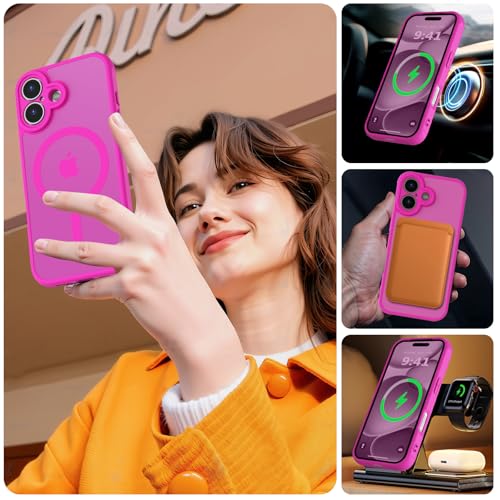 Image of MOCCA Magnetic Shockproof for iPhone 17 Case,Hot Pink