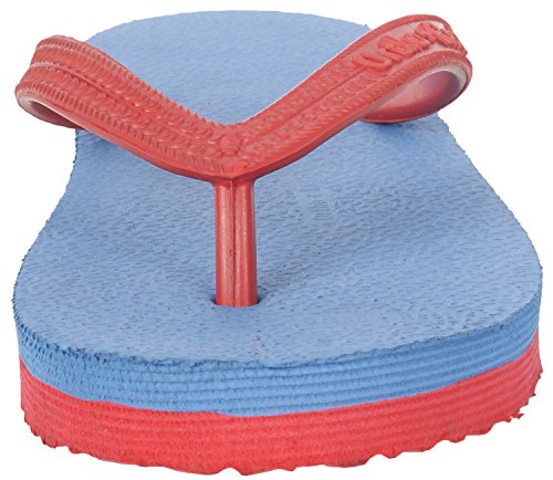 Image of Ortho + Rest Unisex Blue and Red Flip-Flops - 7 UK /India (Men 40 EU)(Women 39 EU)(R999bluered 7)