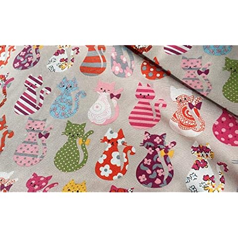 CUTE CATS Cotton Fabric for Crafts and Upholstery Cover
