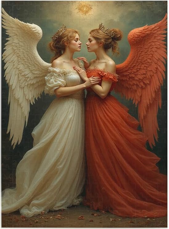 Angel with Dove Jigsaw Puzzle 1000 Pieces - Premium Puzzle for Adults - Home Decor Puzzle Game Birthday Gifts
