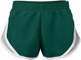 Soffe Juniors Shorty Shorts Polyester with mesh Contrast Inserts Size XL Green