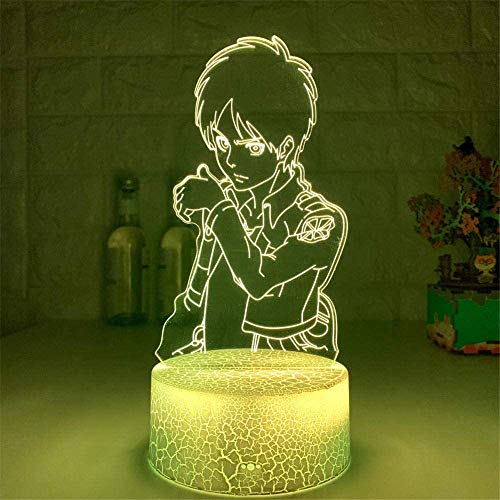 Luce notturna per bambini 3D Eren Yeager Attack On...