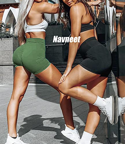 Navneet Women Gym Shorts Ruched Butt Booty Shorts High Waist Running Sports Shorts Workout Yoga Shorts Shorts - Image 6