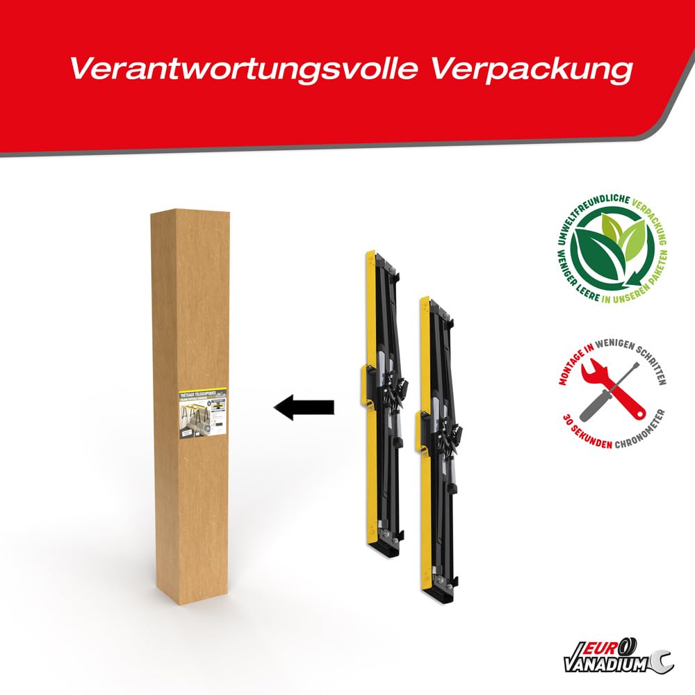Lot de 2 Tréteaux Réglables Télescopiques en Métal - Hauteur Ajustable de 64 à 91 cm, Charge 150 kg - Tréteaux Pliables avec Surface Antidérapante - Travaux Escaliers, Bricolage