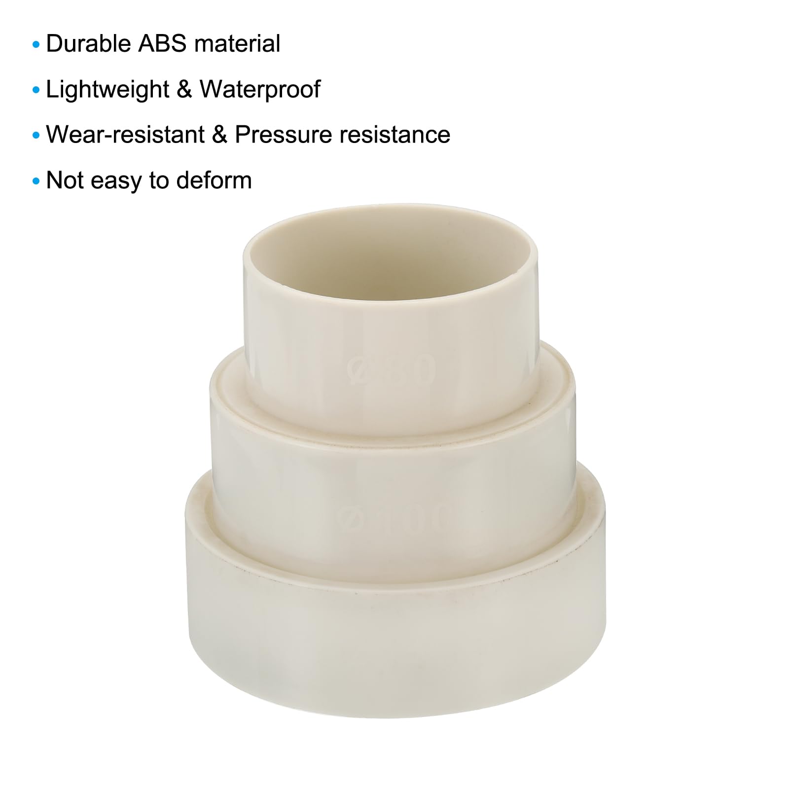 PATIKIL 4.5" to 4" to 3" Duct Reducer - Image 4
