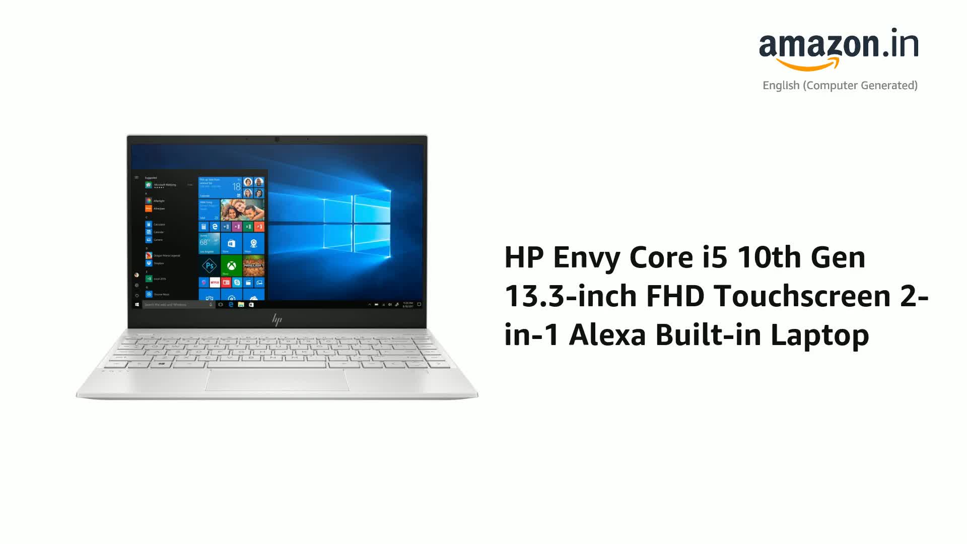 HP Envy Core i5 10th Gen 13.3-inch FHD Touchscreen 2-in-1 Alexa