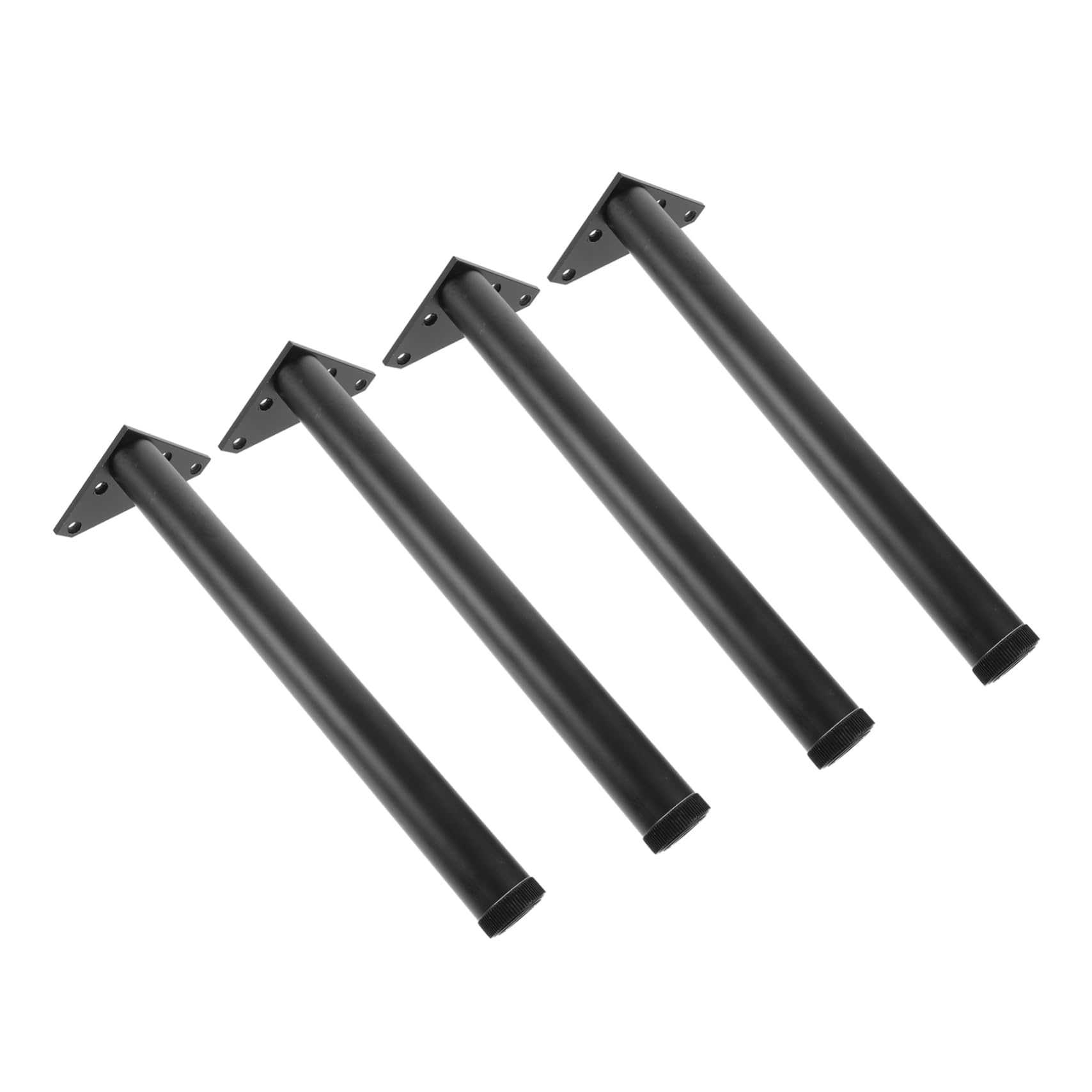 MAGICLULU Alliage D'aluminium Supports Triangulaires Noir, Lot de 4 Support Stable Remplacement pour Armoire Buffet