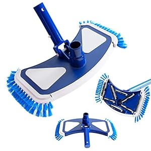 Arebos Zwembadzuigborstel | met clipsysteem | aansluiting voor zwembadslang Ø 32/38 mm | zwembadborstel | borstelkop…