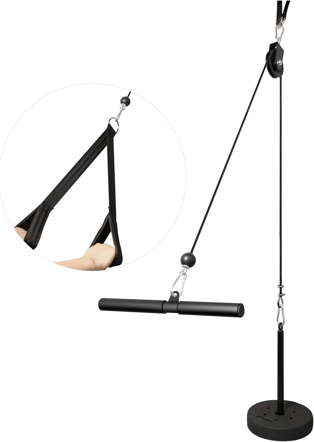 LFJ Fitness Cable Pulley System LAT Pulldown and Lift Cable Machine Home Gym Muscle Arm Strength Training Equipment