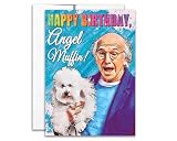 Happy Birthday Angel Muffin Larry David Bichon Birthday Greeting Card 5x7 inch w/Envelope