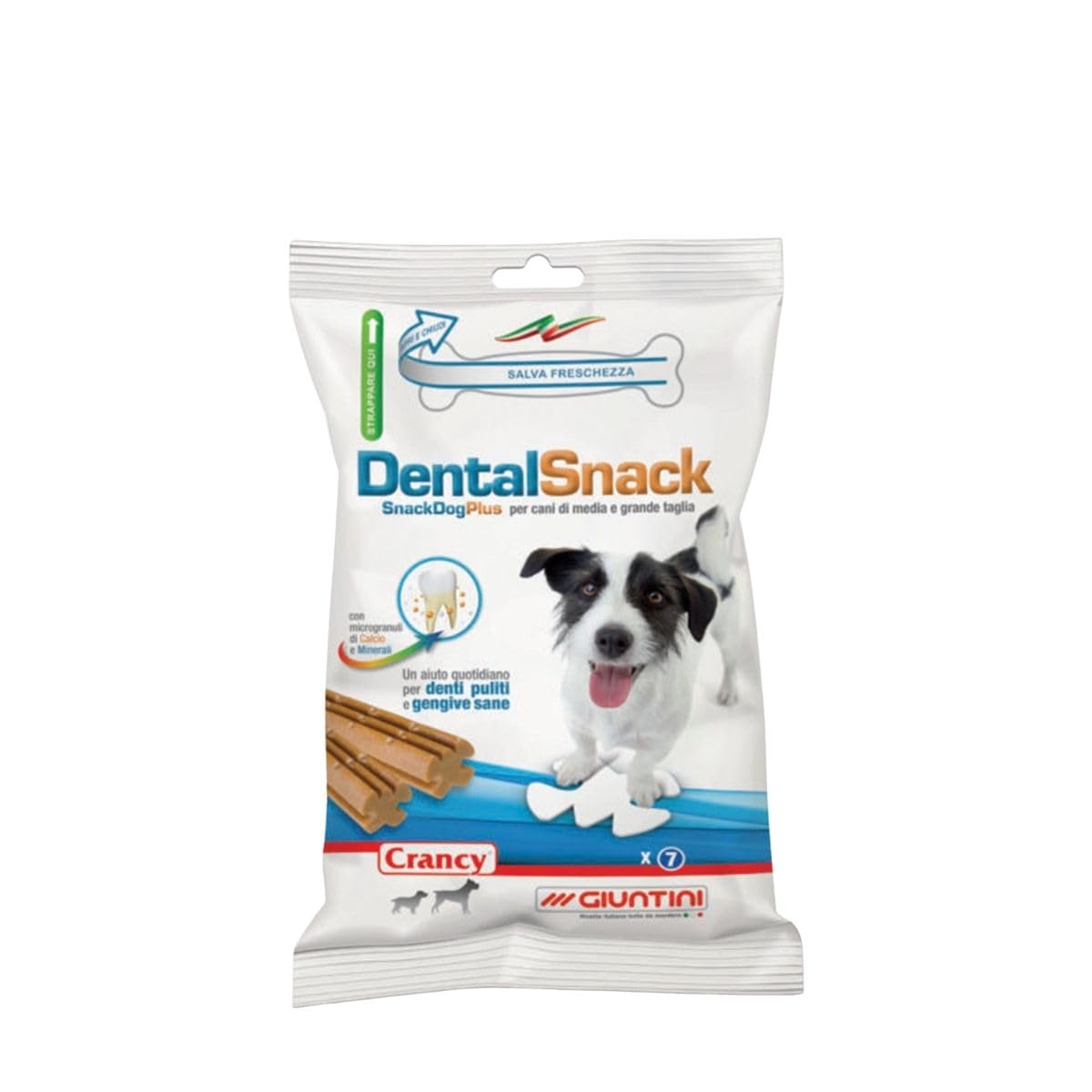 Crancy Dental Snack Media/Grande taglia 180gx20 Mangime complementare per cani di tutte le taglie