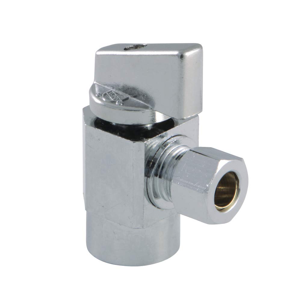 Robinet d'arrêt Kingston KF43101CTL Columbia 1/4 de tour chromé poli pour sanitaire