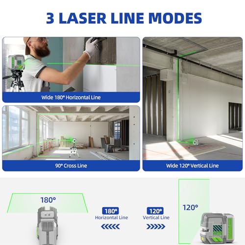 Huepar Pro Laser Level Self Leveling Rechargeable Laser Line Level with Pulse Mode for Outdoor Switchable Line - Image 4