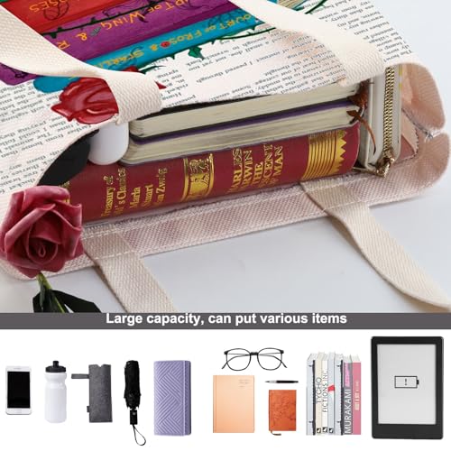 Bolso tote de lona para fans de novelas fantásticas, regalo para amantes de libros y autores miniatura 7