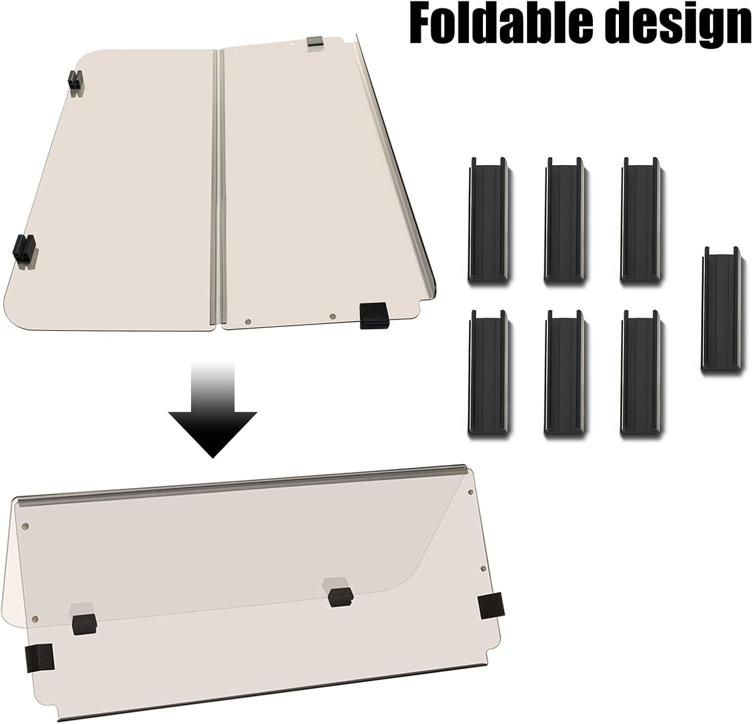 Tinted Windshield for Club Car DS 1982-2000 Golf Cart Fold Down